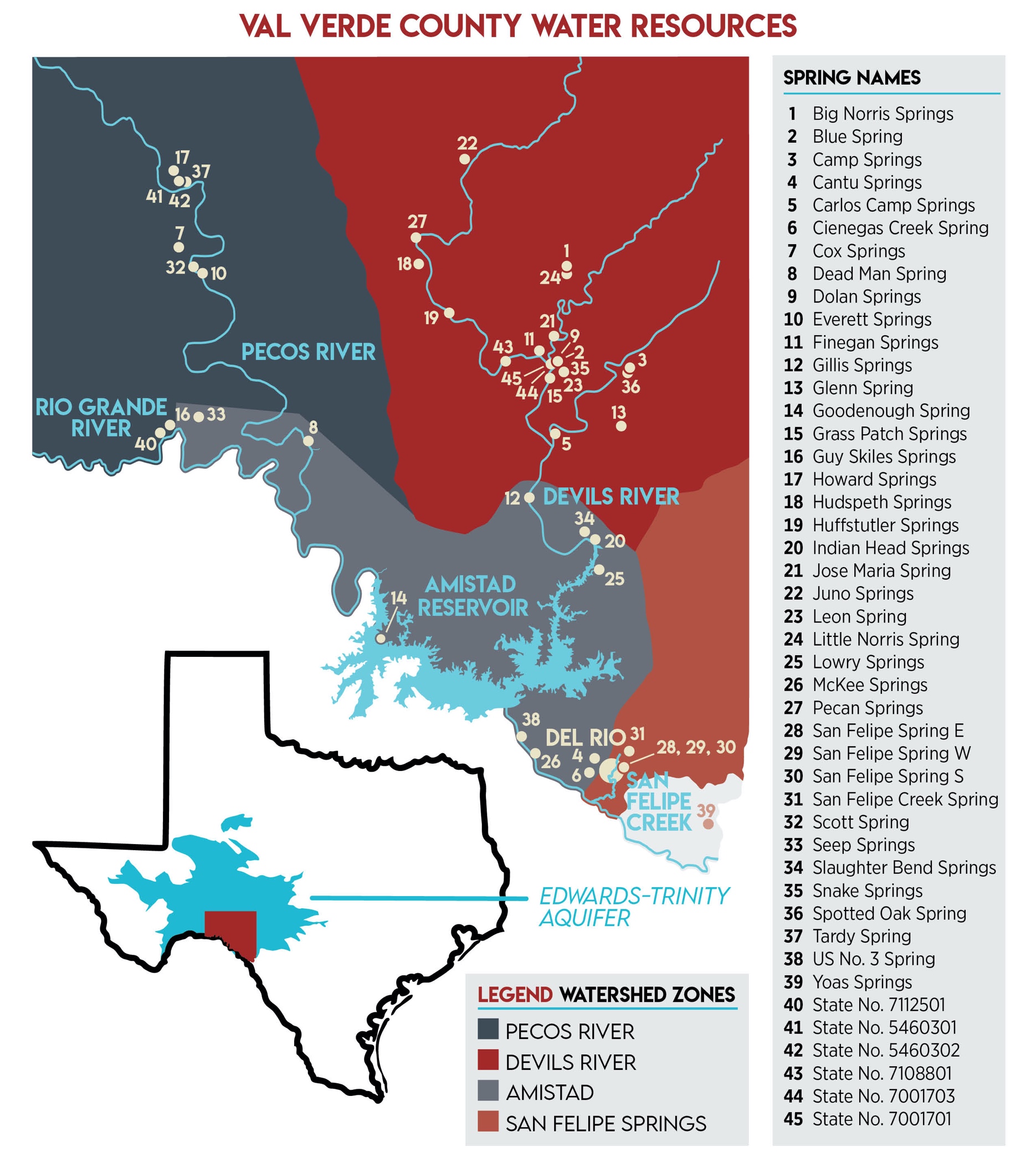 Map of the Edward & Trinity aquifer